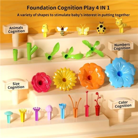 TEMI 138 PCS Flower Garden Building Toys for Girls Toys,  Garden Play Set - Picture 5 of 7